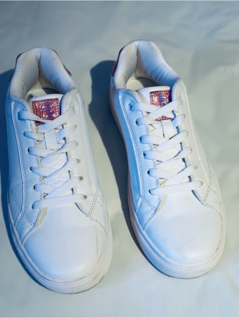 White File Tennis Shoes Sz 7.5